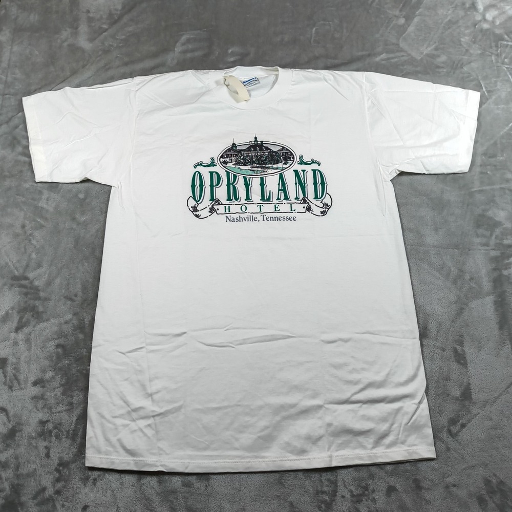 Vintage Opryland Hotel Shirt Mens XL White Single Stitch Made USA Nashville New